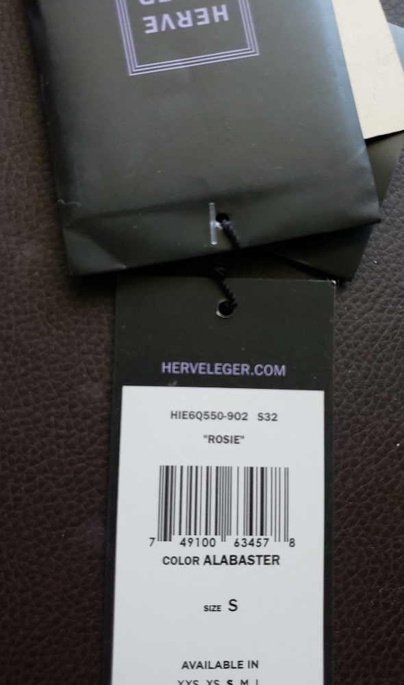 Herve Leger Rosie V Neck Tie Knot Bandage Dress S - Picture 5 of 8